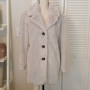 NWT ANN TAYLOR FAUX FUR COAT